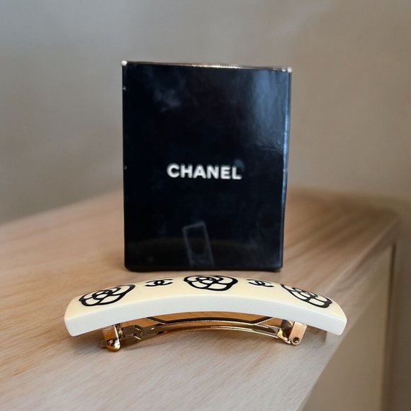 CHANEL Striped Barrette/Hair Clip #1256 - Picture 7 of 8